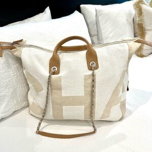 CHANEL Large Deauville Canvas Tote